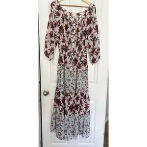 Fig And Flower Sheer Maxi Dress Size 1X NWT
